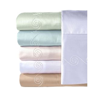 American Heritage 300tc Egyptian Cotton Sateen Embroidered Swirl Sheet Set,