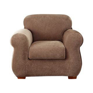 Sure Fit Stretch Piqué 2 pc. Chair Slipcover, Taupe