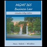Management 265  Business Law. (Custom)