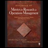 Handbook of Metrics for Research in Operations Management