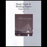 College Accounting, Chapter 1 13 S. G. and Working Papers