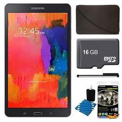 Samsung Galaxy Tab Pro 8.4 Black 16GB Tablet, 16GB Card, Headphones, and Case B
