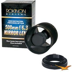 Rokinon 500mm F6.3 Mirror Lens for Olympus / Panasonic (Black Body)   ED500M B