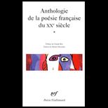 Anthologie de la poesie francaise du XXe siecle
