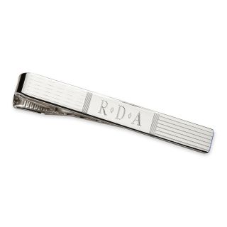Personalized Sterling Silver Tie Bar, Mens