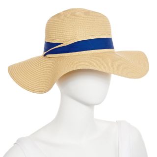 MIXIT Mixit Straw Floppy Hat, Nat/cobalt, Womens