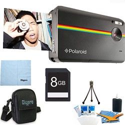 Polaroid Z2300 10MP 2x3 Instant Digital Camera with ZINK Zero Ink (Black) 8GB B
