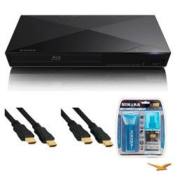 Sony BDP S3200 Wi Fi Blu ray Disc Player HDMI Cable Bundle