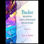 Bader Reading and Language Inventory   Text Only