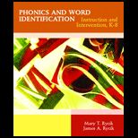 Phonics and Word Identification  Instruction and Intervention K 8