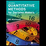 Quantitative Methods for Dec. Makers