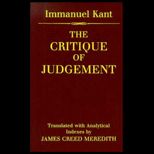 Kants Critique of Judgement