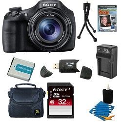 Sony DSC HX300/B Black Digital Camera 32GB Bundle