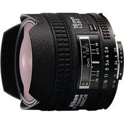 Nikon 16mm F/2.8D  AF Nikkor Fisheye Lens, With Nikon 5 Year USA Warranty