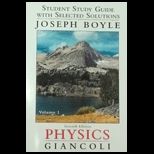 Physics Principles With Applications Volume 1 Student Study Guide With Selected Solutions Manual