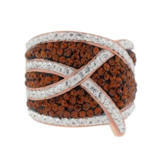 Rose N Chocolate Crystal Ring, Womens
