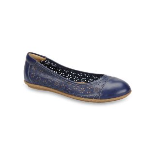 Softspots Carajean Cutout Flats, Navy, Womens