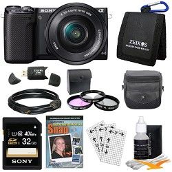 Sony NEX 5TL Compact Interchangeable Lens Camera with 16 50mm Power Zoom Lens Bu