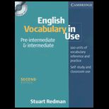 English Vocabulary in Use Pre Intermediate and Intermediate 100 Units of Vocabulary Reference and Practice, Self Study and Classroom Use   With CD