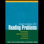 Interventions for Reading Problems  Designing and Evaluating Effective Strategies
