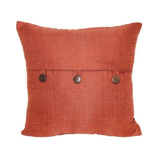 Tri Button 20 Decorative Pillow, Orange