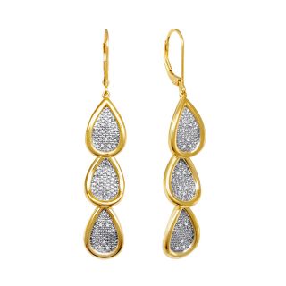 Diamond Addiction 1/10 CT. T.W. Diamond Triple Drop Earrings, Womens
