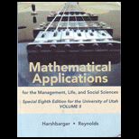 Mathematics Application for Management, Life, and  Volume II (Custom)