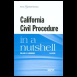 California Civil Procedure in a Nutshell