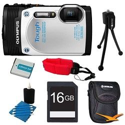 Olympus TG 850 16MP Waterproof Shockproof Freezeproof Digital Camera White Kit