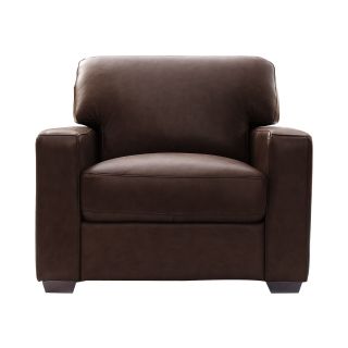 Leather Possibilities Track Arm Chair, Chocolate (Brown)