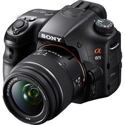 Sony SLTA65VL DSLR 24.3MP SLR Camera 18 55mm zoom with 3 Inch LCD Screen   Black
