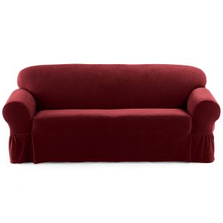Collin 1 piece Sofa Slipcover, Red/Tan