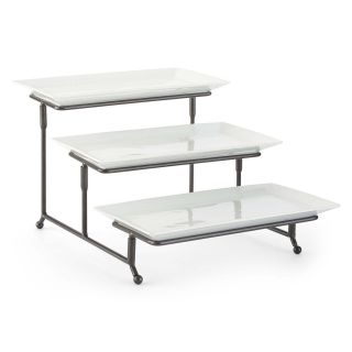 JCP Home Collection  Home Whiteware 3 Tiered Server on Metal Rack
