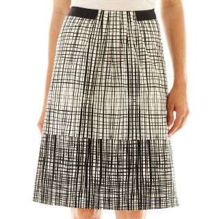 Worthington Pleated Front Skirt, Tracker Stripe