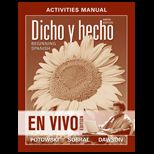 Dicho en vivo Beginning Spanish Activities Manual