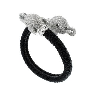 CZ by Kenneth Jay Lane Cubic Zirconia Elephant Head Bangle, Womens