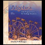 Algebra with Trigonometry for College Students   With CD