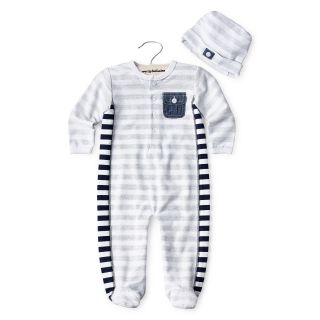 WENDY BELLISSIMO Wendy Bellissimo Footed Coveralls   Boys newborn 9m, White,