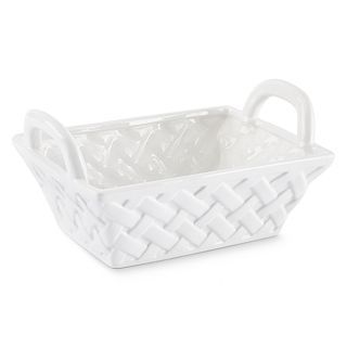 JCP Home Collection Summer Square Large Basket, White