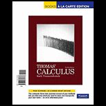 Thomas Calculus, Early Transcendentals, Books a la Carte Edition