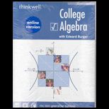 Thinkwells College Algebra Worktext  Package