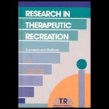 Research in Therapeutic Recreation  Concepts and Methods