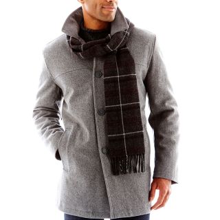 Dockers Walking Coat w/Scarf, Grey, Mens