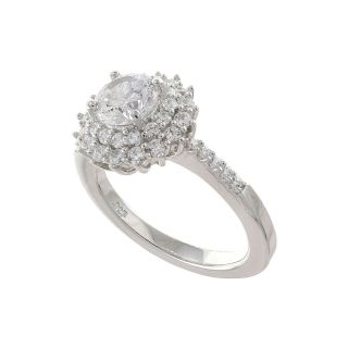 CZ by Kenneth Jay Lane Ring 2 Tier Halo, Womens