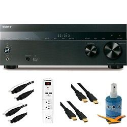 Sony 5.2 Channel 725 Watt 4K AV Receiver (Black) Plus Hook Up Bundle   STR DH550