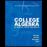 Colledge Algebra  Graphs and Models (Custom)