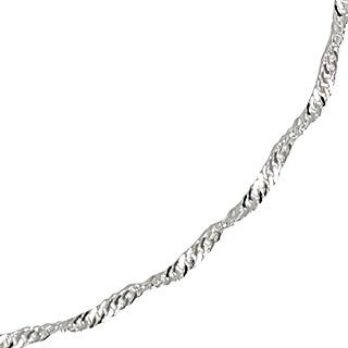 Bridge Jewelry Silver Plated 24 Twisted Singapore Chain