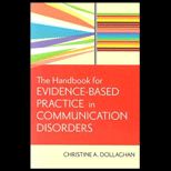 Handbook for Evidence   Based Practice in Communication Disorders
