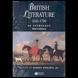 British Literature 1640 1789 Anthology