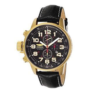 Invicta Mens 18K Gold Plated Lefty Chronograph Watch